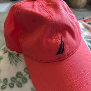Nautica Coral Hat with black Logo